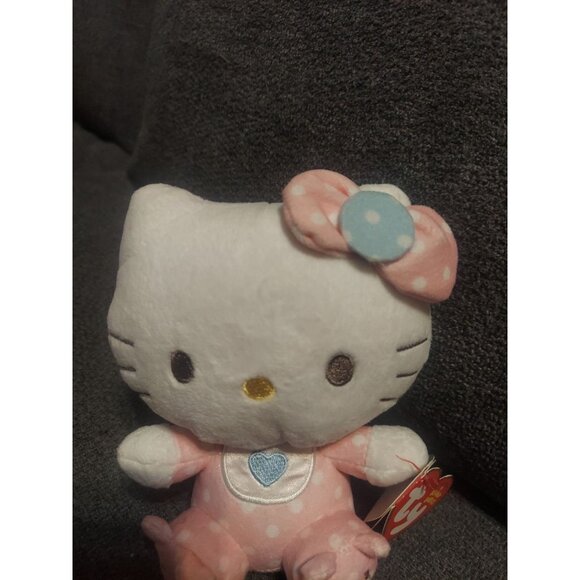 Hello Kitty 2014 Retired Sanrio TY Beanie Babies Hello Kitty 6" Musical Rattle - Picture 2 of 9